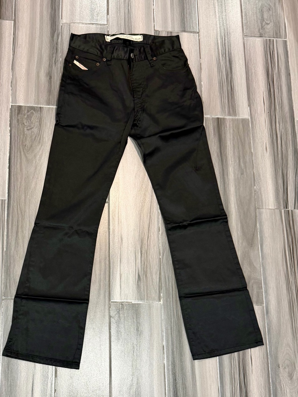 Diesel Rare Y2K Slim Straight Fanker Nylon Jeans - Black